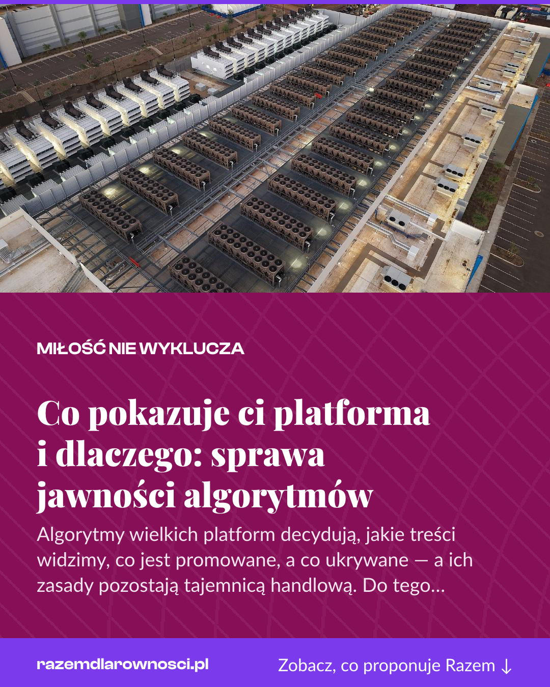 Grafika pionowa do udostępnienia: Co pokazuje ci platforma i dlaczego: sprawa jawności algorytmów
