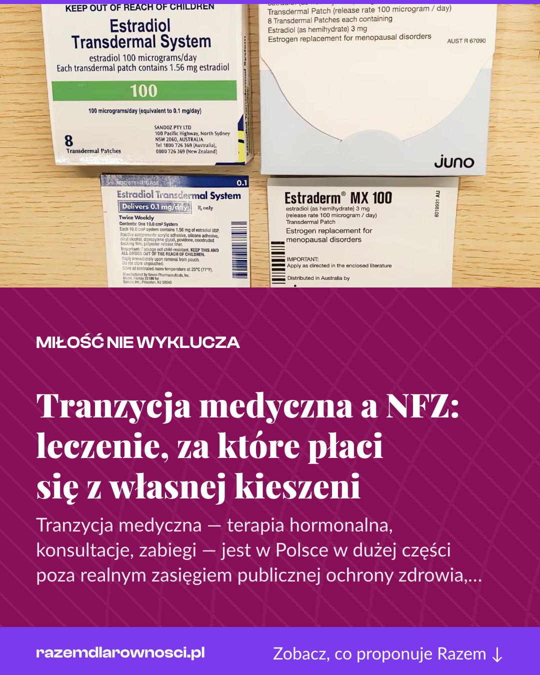 Grafika pionowa do udostępnienia: Tranzycja medyczna a NFZ: leczenie, za które płaci się z własnej kieszeni